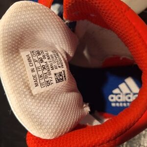 Adidas Red and White Sneakers